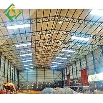 Metal roof with lighting Corrugated Polycarbonate Sheet(with color plate supporting)