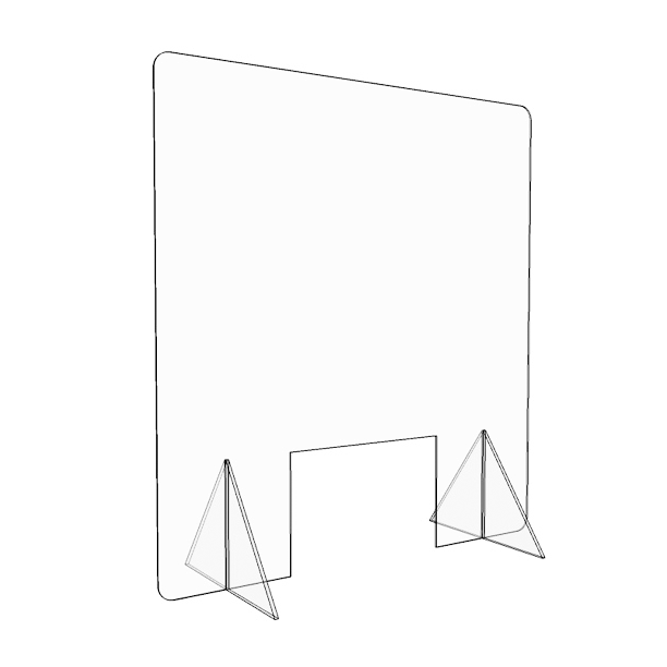 30″ x 32″ Counter Freestanding Protective Sneeze Guard