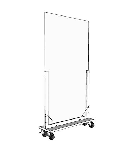 Portable Acrylic Divider Room Dividers On Wheels
