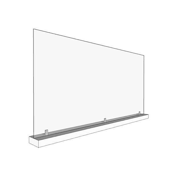 Large 46″ x 24″ Sneeze Guards with Base