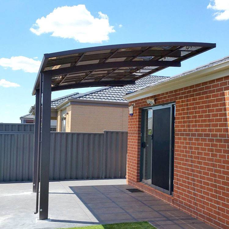 High snow load polycarbonate carport canopy for one car